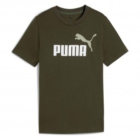 тениска,детски,тениски,puma,essentials,2,graphics,nº1,logo,short,sleeve,t,shirt,dark,olive,(green)