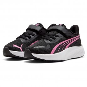 маратонки,детски,маратонки,puma,pounce,lite,ac+,ps,trainers,black,posie,pink,white,(black)