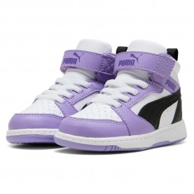 маратонки,детски,маратонки,puma,rebound,v6,mid,ac+,trainers,team,violet,black,white,(white)