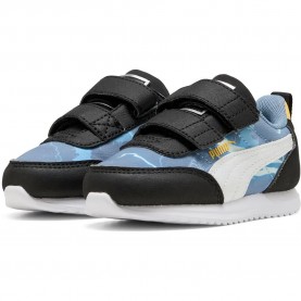 маратонки,детски,маратонки,puma,r78,lightwind,hot,wheels,2,v,trainers,cool,blue,white,sunny,yellow,(blue)