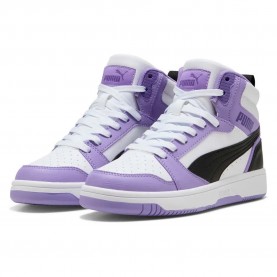 Маратонки Puma Rebound V6 Mid trainers - White (Team Violet / Black / White) маратонки,мъжки,маратонки,дамски,маратонки,puma,rebound,v6,mid,trainers,white,(team,violet,black,white)