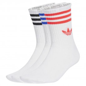 чорапи,мъжки,чорапи,adidas,originals,3,stripes,crew,socks,3,units,white,lucid,red,lucid,blue,(white)