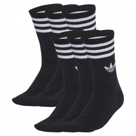 чорапи,мъжки,чорапи,adidas,originals,3,stripes,crew,socks,6,units,black,(black)