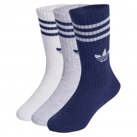 чорапи,детски,чорапи,adidas,originals,3,stripes,crew,socks,6,units,white,light,grey,heather,dark,blue,(white,blue)