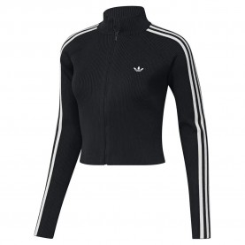 Яке Adidas Originals Adicolor 3 Stripes Slim Knit tracksuit jacket - Black (Black) яке,дамски,анцузи,adidas,originals,adicolor,3,stripes,slim,knit,tracksuit,jacket,black,(black)