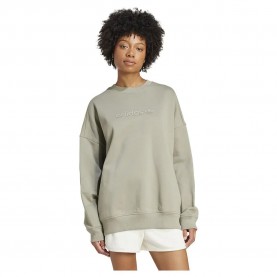 Блуза Adidas Originals Essentials Linear Oversized Crew sweatshirt - Beige (Silver Pebble) блуза,дамски,блузи,adidas,originals,essentials,linear,oversized,crew,sweatshirt,beige,(silver,pebble)