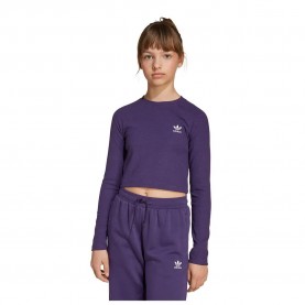 тениска,детски,тениски,adidas,originals,rib,crop,long,sleeve,t,shirt,aurora,plum,white