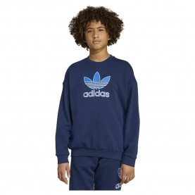 блуза,детски,блузи,adidas,originals,trefoil,crew,sweatshirt,night,indigo,blue,(blue)