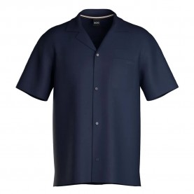 Риза с къс ръкав BOSS Vida 10271217 01 short sleeve shirt - Blue (Navy) риза,с,къс,ръкав,дамски,ризи,мъжки,ризи,boss,vida,10271217,01,short,sleeve,shirt,blue,(navy)