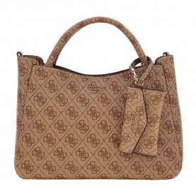 чанта,всички,чанти,guess,brenton,sml,girlfriend,satchel,handbag,latte,logo,(brown)