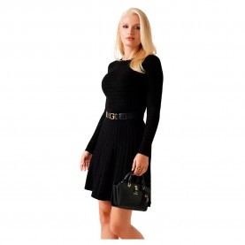 рокля,дамски,поли,и,рокли,guess,cable,belted,hana,dress,jet,black,a996