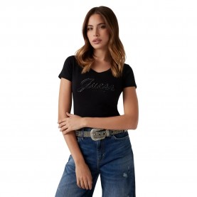 тениска,дамски,тениски,guess,embro,script,logo,short,sleeve,t,shirt,black,(jet,black,a996)