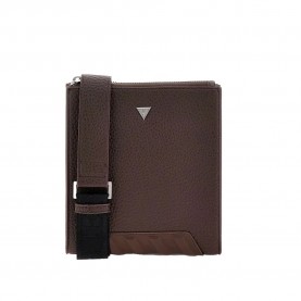 чанти,за,през,рамо,guess,torino,flat,crossbody,dark,brown