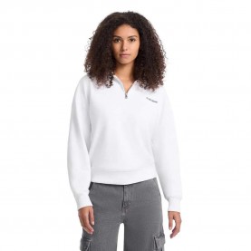 блуза,дамски,блузи,guess,jeans,dark,half,zip,sweatshirt,pure,white,(white)