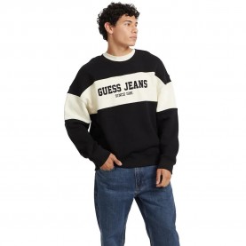 блуза,мъжки,пуловери,guess,jeans,oversize,horizont,stripe,sweatshirt,black,(jet,black,a996)