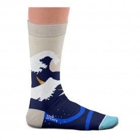 чорапи,мъжки,чорапи,sock,affairs,great,wave,long,socks,blue,(natural)