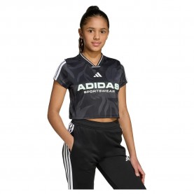 футболна,фланелка,детски,тениски,adidas,house,of,tiro,colors,of,football,crop,short,sleeve,t,shirt,carbon,black,white,(black)