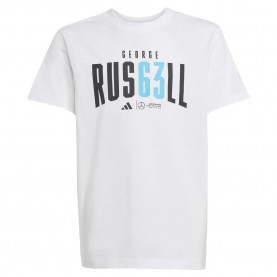 тениска,детски,тениски,adidas,mercedes,amg,petronas,formula,one,team,george,russell,short,sleeve,t,shirt,white