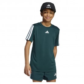 тениска,детски,тениски,adidas,train,essentials,3,stripes,short,sleeve,t,shirt,aurora,ivy,white,(green)