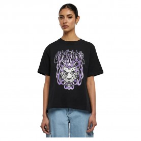 тениска,дамски,тениски,miss,tee,always,on,fire,short,sleeve,t,shirt,multicolor,(black)