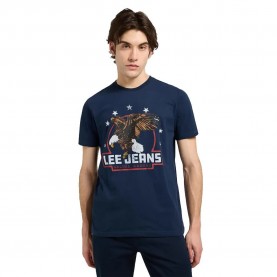 тениска,мъжки,тениски,lee,essential,graphic,short,sleeve,t,shirt,rivet,navy,(blue)