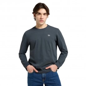 тениска,мъжки,тениски,дамски,тениски,lee,patch,logo,long,sleeve,t,shirt,grey,(washed,black)