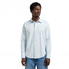 Риза с дълъг ръкав Lee Patch long sleeve shirt - Blue (Dew) риза,с,дълъг,ръкав,дамски,ризи,мъжки,ризи,lee,patch,long,sleeve,shirt,blue,(dew)