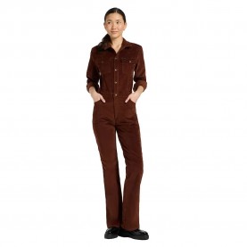 гащеризон,дамски,гащеризони,lee,western,slim,fit,long,sleeve,jumpsuit,brown,(luxe,brown)