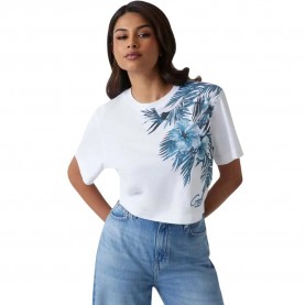 тениска,дамски,тениски,guess,w5gi19k6xn4,boxy,fit,short,sleeve,t,shirt,multi,blu,palm,print,(white)
