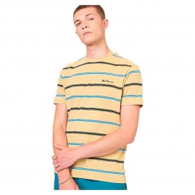 тениска,мъжки,тениски,ben,sherman,collegiate,stripe,short,sleeve,t,shirt,yellow