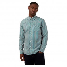 риза,с,дълъг,ръкав,мъжки,ризи,ben,sherman,signature,gingham,long,sleeve,shirt,blue,085,(blue)