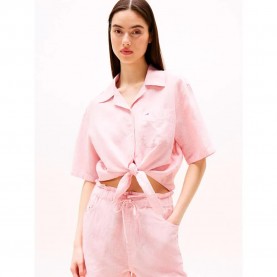риза,с,къс,ръкав,дамски,блузи,дамски,ризи,tommy,hilfiger,dw0dw20286,short,sleeve,shirt,pink,(pink)