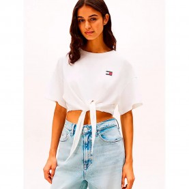 фланелка,с,къс,ръкав,дамски,топове,tommy,hilfiger,dw0dw20321,short,sleeve,top,white