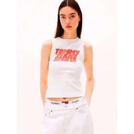 тениска,дамски,тениски,tommy,hilfiger,dw0dw21339,sleeveless,t,shirt,white