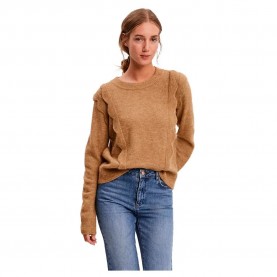 блуза,дамски,пуловери,дамски,плетени,дрехи,vero,moda,katie,sweater,brown,(brown)