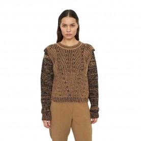 блуза,дамски,пуловери,дамски,плетени,дрехи,second,female,adele,sweater,brown,(brown)