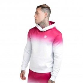 суичър,мъжки,пуловери,siksilk,19089,hoodie,white,(pink)