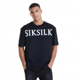 тениска,мъжки,тениски,siksilk,19490,short,sleeve,t,shirt,black,(black,white)