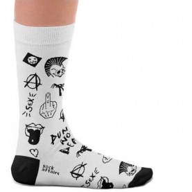 чорапи,дамски,чорапи,sock,affairs,punk´s,not,dead,socks,white