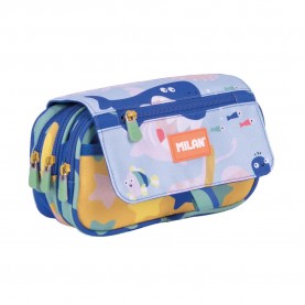 канцеларски,принадлежности,milan,4,zip,with,a,flap,odyssey,special,series,pencil,case,blue,(blue)
