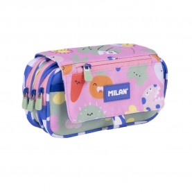 канцеларски,принадлежности,milan,4,zip,with,a,flap,special,series,pencil,case,pink,(green)