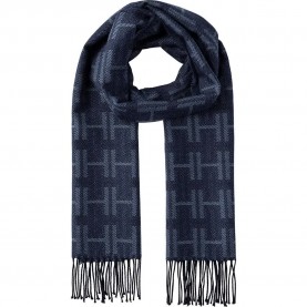 Шал Hackett BRND scarf - Ink Blue шал,ръкавици,шапки,и,шалове,hackett,brnd,scarf,ink,blue