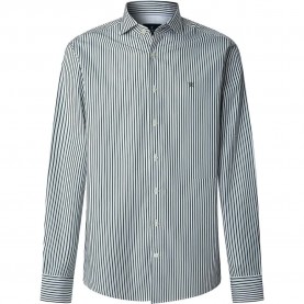 Риза с дълъг ръкав Hackett City Bengal Stripe long sleeve shirt - White (Emerald Green) риза,с,дълъг,ръкав,мъжки,ризи,hackett,city,bengal,stripe,long,sleeve,shirt,white,(emerald,green)
