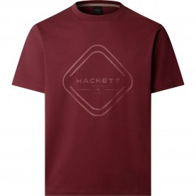 Тениска Hackett Club House short sleeve T-shirt - Red (Dark Red) тениска,мъжки,тениски,hackett,club,house,short,sleeve,t,shirt,red,(dark,red)