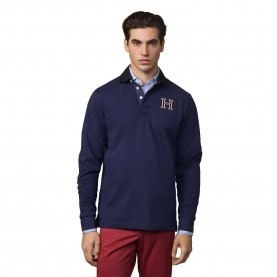 Hackett Heritage Rugby long sleeve polo - Blue (Ink Blue) мъжки,блузи,с,яка,hackett,heritage,rugby,long,sleeve,polo,blue,(ink,blue)