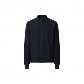 Блуза Hackett HM7000055 full zip sweater - Blue (Midnight Blue) блуза,мъжки,пуловери,hackett,hm7000055,full,zip,sweater,blue,(midnight,blue)