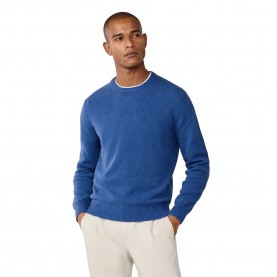 Блуза Hackett Lambswool sweater - Denim Blue блуза,мъжки,пуловери,hackett,lambswool,sweater,denim,blue
