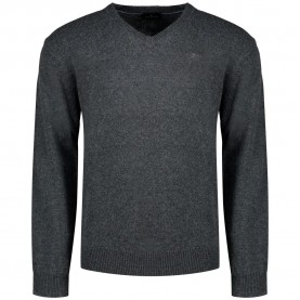 Блуза Hackett Lambswool v neck sweater - Charcoal Grey блуза,мъжки,пуловери,hackett,lambswool,v,neck,sweater,charcoal,grey