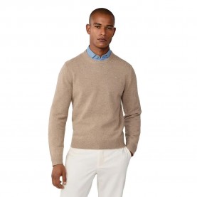 Блуза Hackett Lambswool sweater - Malt Beige блуза,мъжки,пуловери,hackett,lambswool,sweater,malt,beige