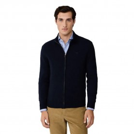 Блуза Hackett Lambswool full zip sweater - Blue (Midnight Blue) блуза,мъжки,пуловери,hackett,lambswool,full,zip,sweater,blue,(midnight,blue)